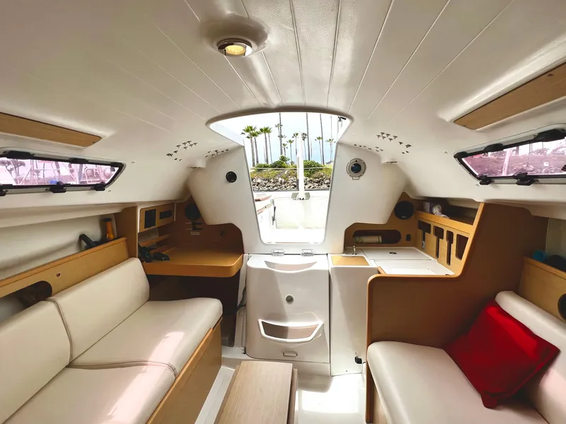 Slide: The Image of Interior of a 2014 Beneteau FIRST 25 S yacht, modern and cozy. - 23