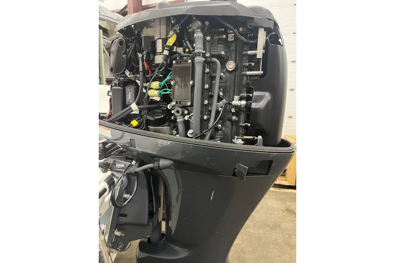Slide: The Image of 2021 22 Tidewater Adventure outboard motor, detailed internal view. - 8