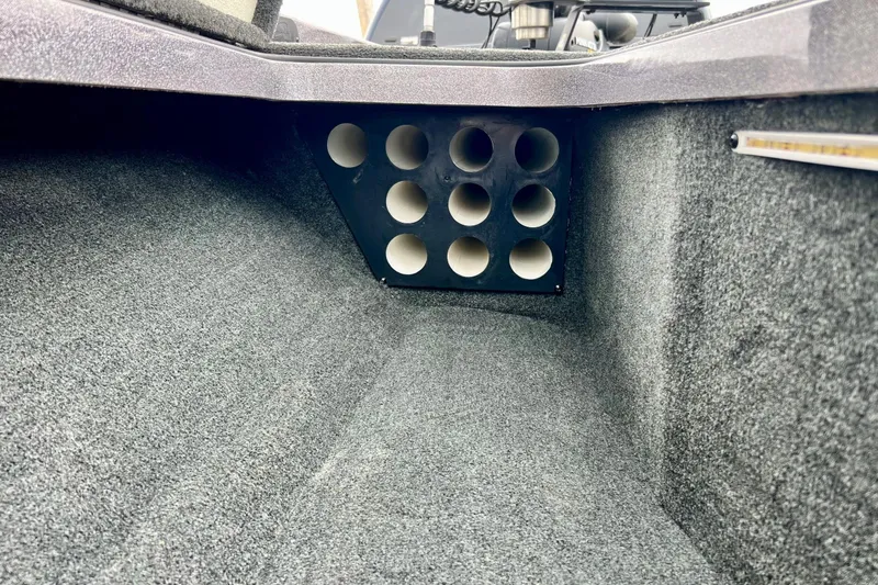 Slide: The Image of Interior view of a 2017 Ranger Z519 boat's rod storage compartment. - 45