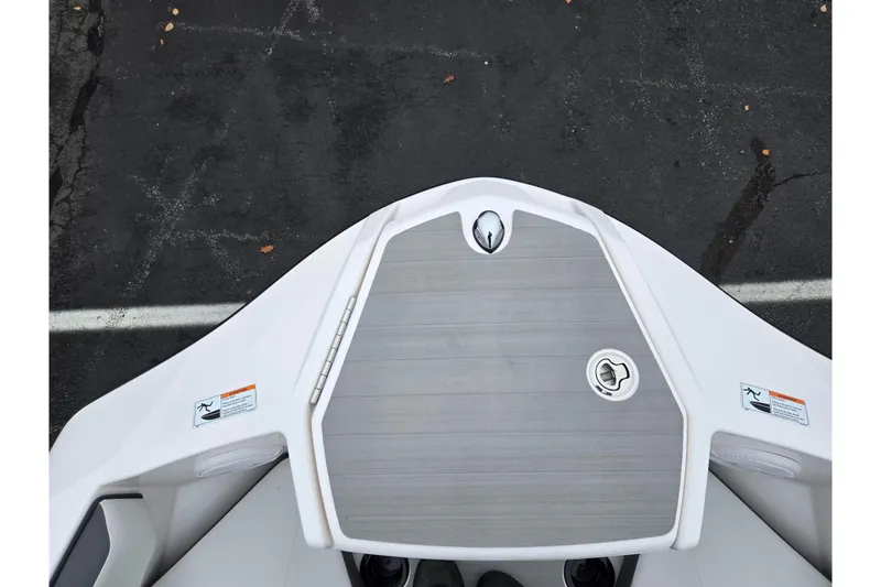 Slide: The Image of 2025 Yamaha Boats AR220 bow with sleek design and safety features. - 20