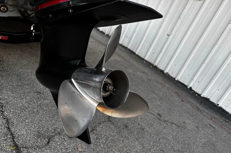 Slide: The Image of 2014 Skeeter ZX20 boat with Yamaha VMAX engine on trailer, parked outdoors. - 15