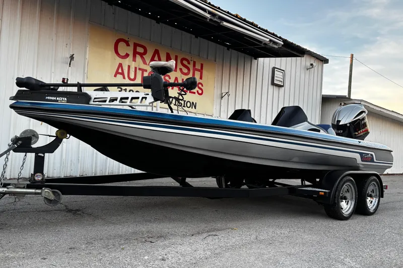 Slide: The Image of Fishfinder display on a 2014 Skeeter ZX20 boat, showing depth and sonar data. - 54