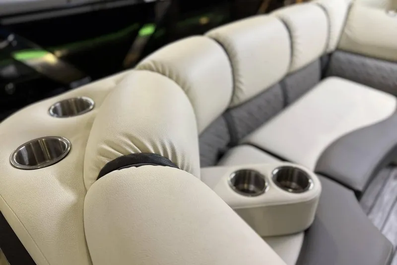 Slide: The Image of Luxurious seating with cup holders in 2025 Veranda Relax VR 22 RC boat. - 12