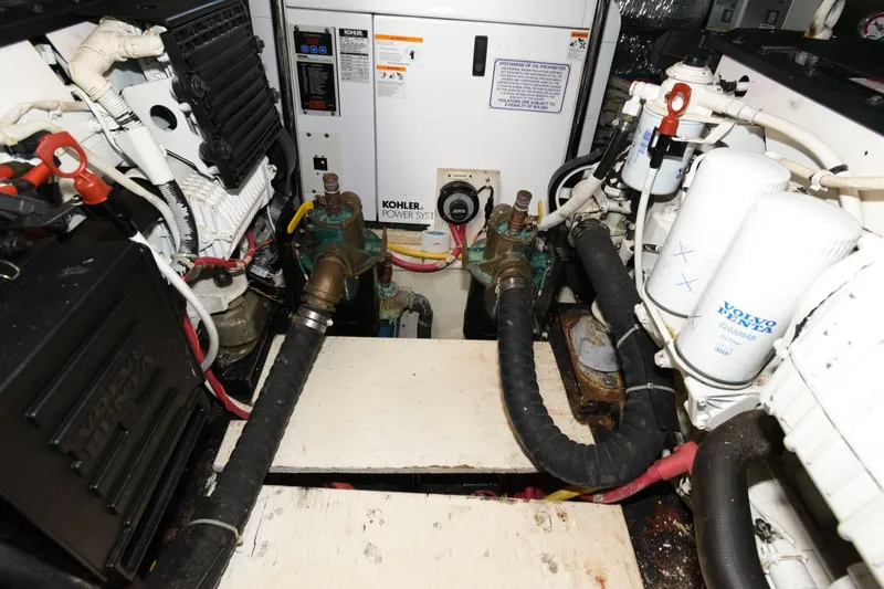 Slide: The Image of Engine room of a 2007 Carver 43 Motor Yacht with Kohler generator. - 32