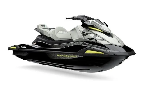 Slide: The Image of 2026 Yamaha WaveRunner VX Cruiser HO, sleek design, black and white color scheme. - 3