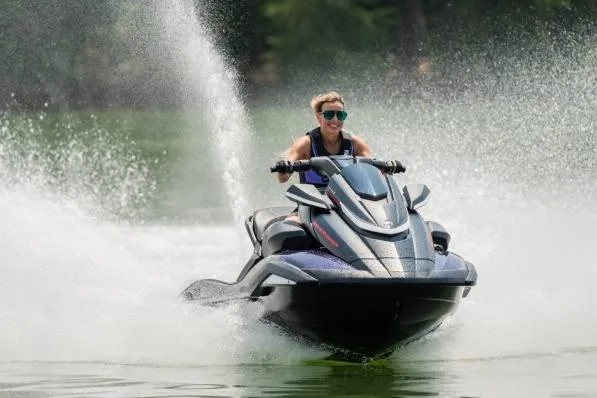 Slide: The Image of Person riding 2026 Yamaha WaveRunner FX SVHO on water, creating a splash. - 3