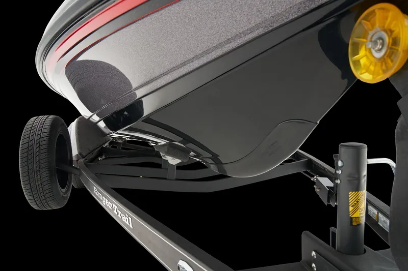 Slide: The Image of 2026 Ranger Z519R boat deck with Minn Kota trolling motor and control panel. - 12