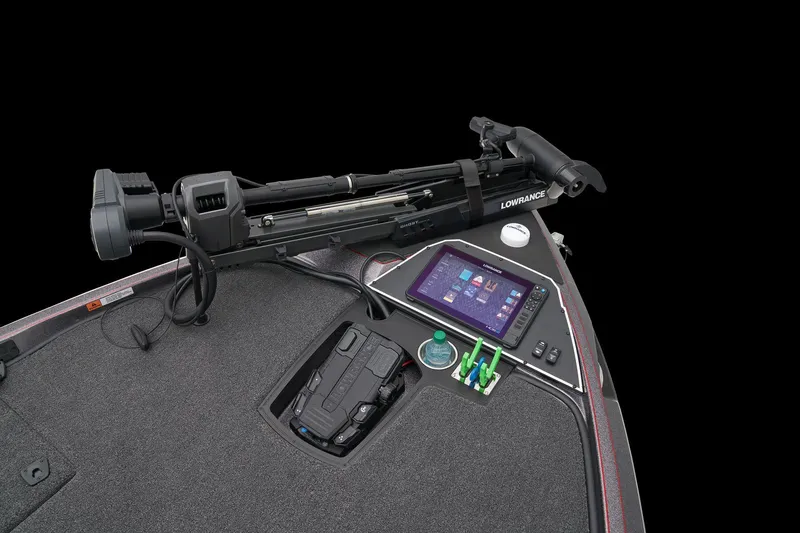 Slide: The Image of 2026 Ranger Z519R boat interior with dual gray seats and steering wheel. - 15