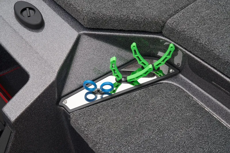 Slide: The Image of 2026 Ranger Z519R boat interior with dual seats and steering console. - 17