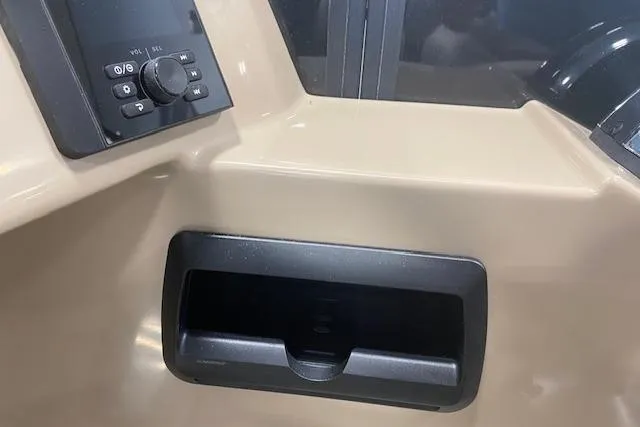 Slide: The Image of Control panel of 2026 Bentley Pontoons Legacy 223 Navigator boat. - 11