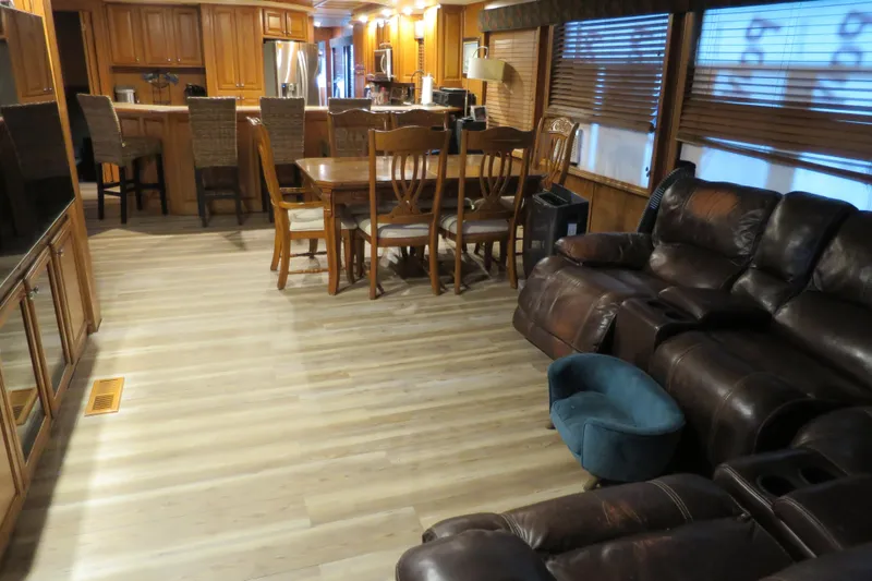 Slide: The Image of Spacious kitchen in 2001 Sumerset houseboat with wooden cabinets and modern appliances. - 16