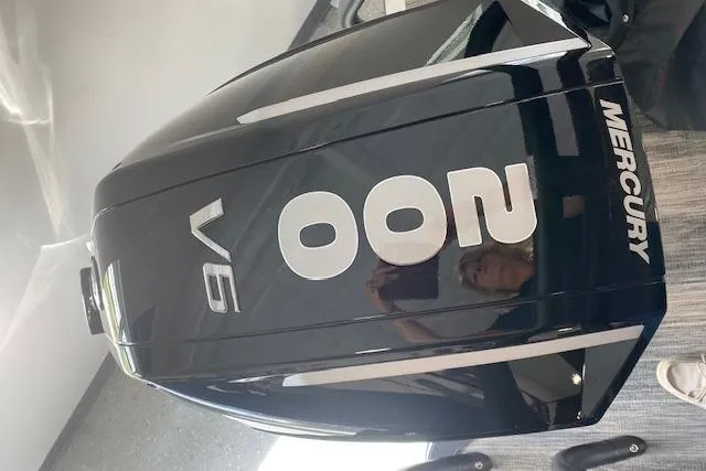 Slide: The Image of Mercury V6 engine on 2026 Bentley Pontoons Legacy 243 Navigator boat. - 16