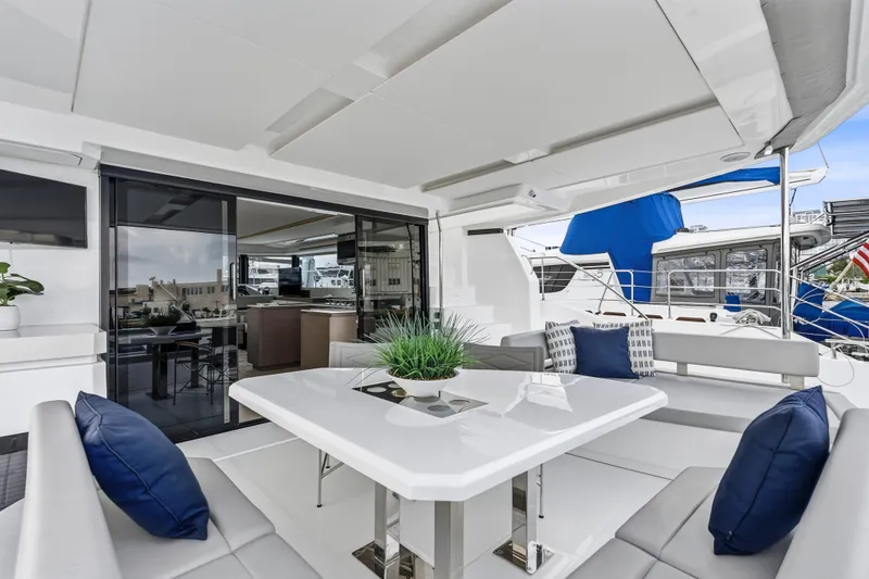 Slide: The Image of Modern bathroom interior on 2025 Leopard 53 Powercat yacht, featuring sleek design and fixtures. - 34