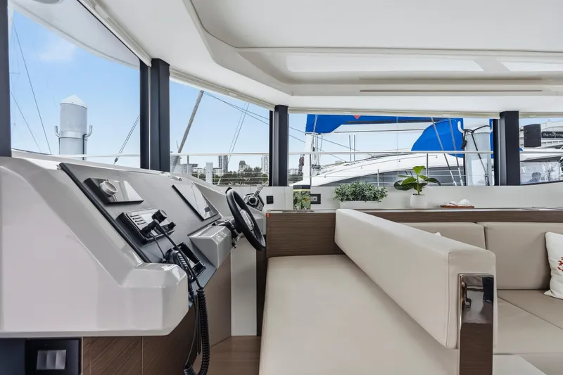 Slide: The Image of 2025 Leopard 53 Powercat cruising on open water, showcasing sleek design and modern features. - 4