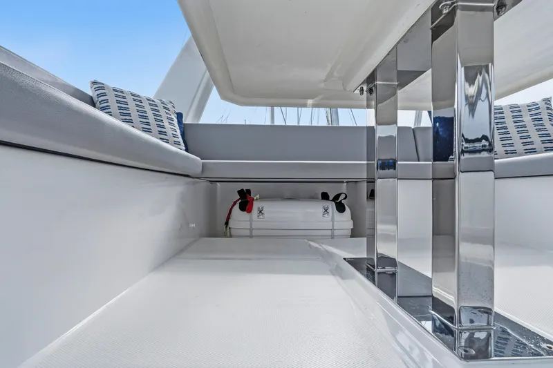 Slide: The Image of Interior view of 2025 Leopard 53 Powercat with ocean backdrop. - 48