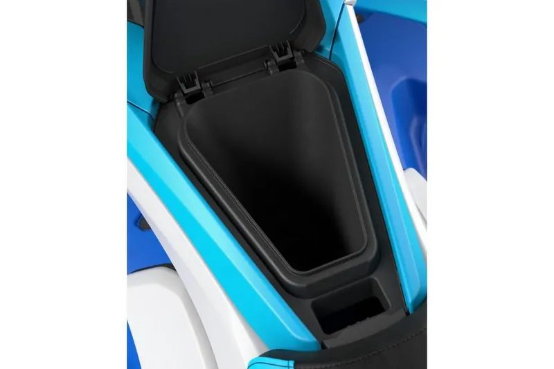 Slide: The Image of Manufacturer Provided Image: 2026 Yamaha WaveRunner JetBlaster DLX 2-Up storage compartment, open and empty. - 7