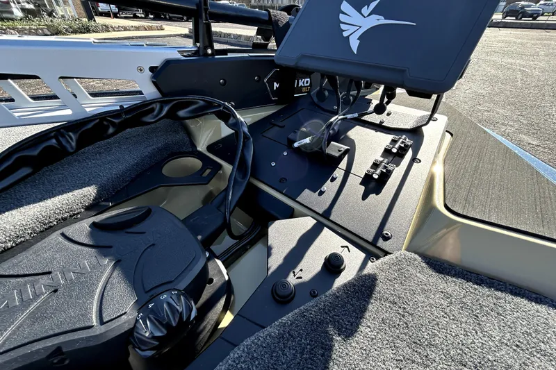 Slide: The Image of 2026 Skeeter ZXE21 boat dashboard with advanced controls and navigation system. - 10