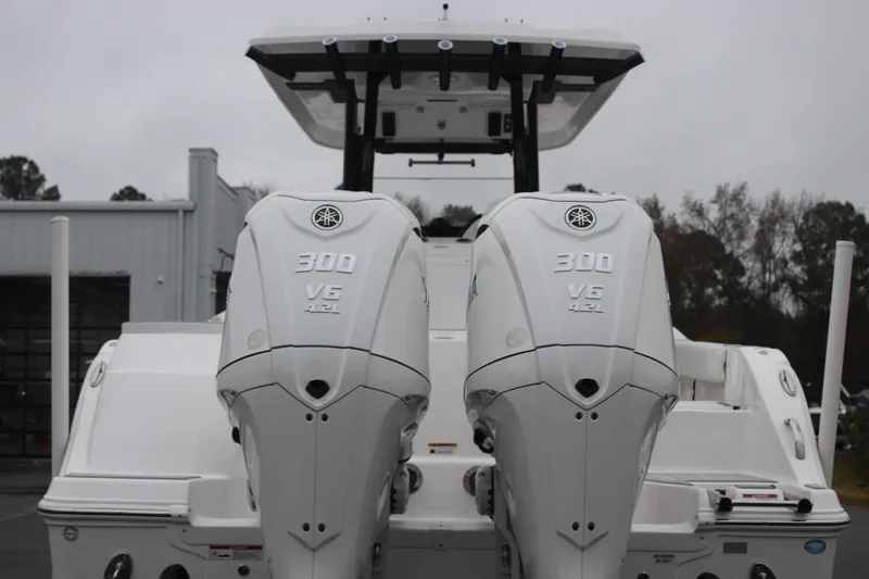 Slide: The Image of 2026 Sea Fox 288 Commander with dual Yamaha 300 V6 outboard engines. - 5