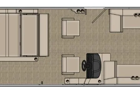 Slide: The Image of Top view of 2026 Bentley Pontoons Legacy 243 Swingback boat layout. - 7
