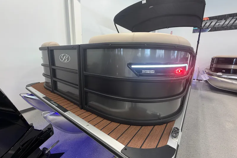 Slide: The Image of 2026 Bentley Pontoons Elite 223 Swingback with sleek design and modern lighting. - 4