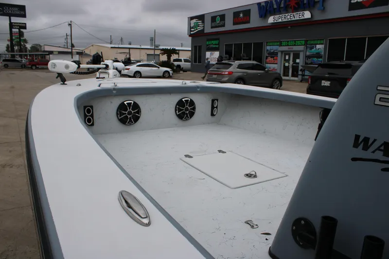 Slide: The Image of 2021 Blazer 2420 GTS boat with speakers, parked at Waypoint Supercenter. - 9
