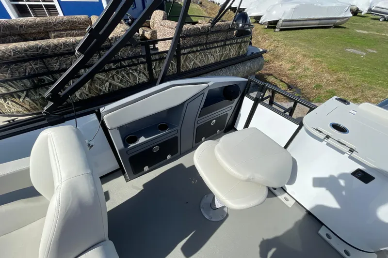 Slide: The Image of Interior of 2026 Starcraft VX 20 FD boat with seating and storage compartments. - 8
