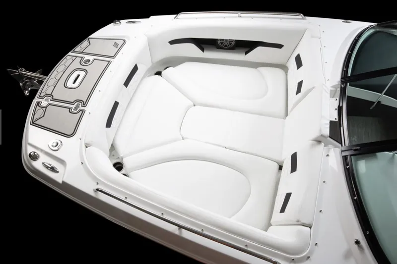 Slide: The Image of Manufacturer Provided Image: 2025 Four Winns HD5 OB boat with spacious white seating area. - 26