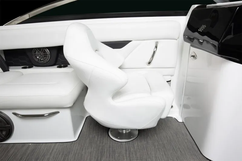 Slide: The Image of Manufacturer Provided Image: Luxurious white interior seating of 2025 Four Winns HD5 OB boat. - 30