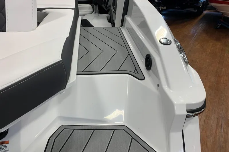 Slide: The Image of 2024 Monterey 238SS Super Sport boat interior with sleek seating and modern design. - 6