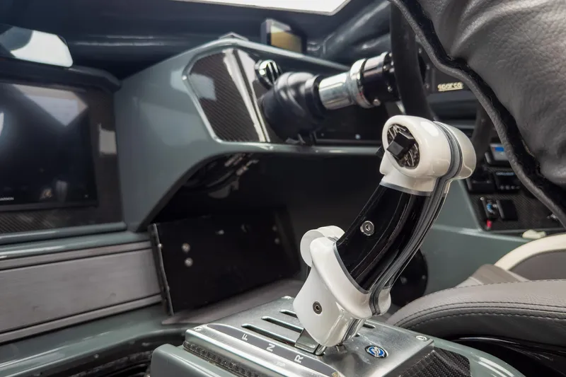 Slide: The Image of Cockpit of 2023 MTI 390XR with advanced steering and control systems. - 64