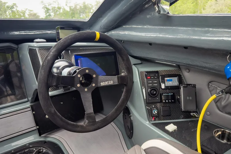 Slide: The Image of Cockpit of 2023 MTI 390XR with Sparco steering wheel and advanced controls. - 65