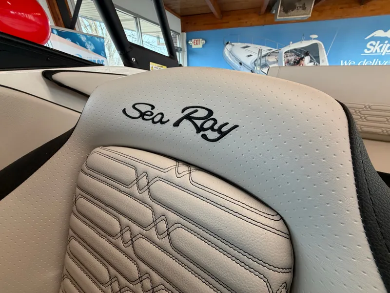 Slide: The Image of Close-up of Sea Ray SPX 210 seat, 2026 model. - 27