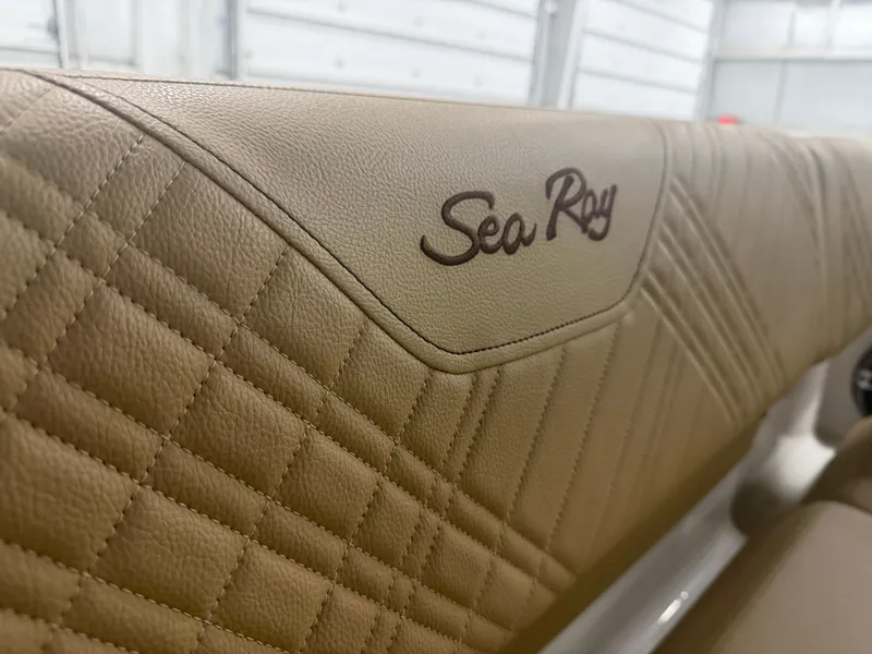 Slide: The Image of Close-up of Sea Ray SDX 270 seat, 2026 model. - 36