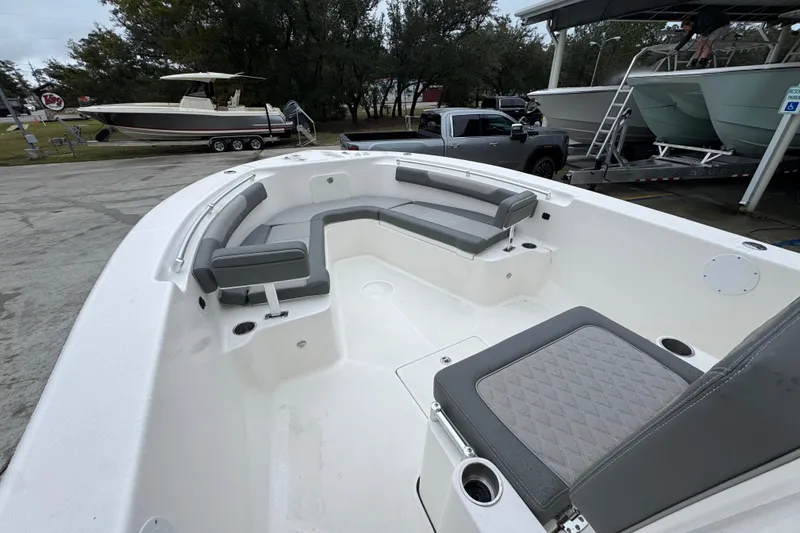 Slide: The Image of 2026 Sea Born LX26 Center Console boat with spacious seating and modern design. - 19