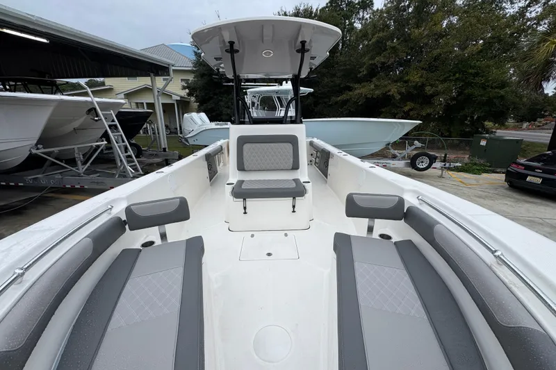 Slide: The Image of 2026 Sea Born LX26 Center Console boat with spacious seating and modern design. - 22