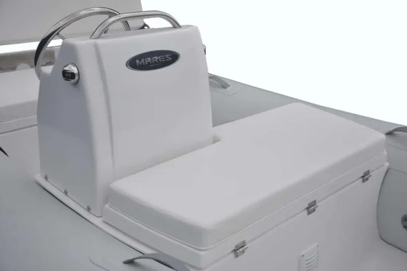 Slide: The Image of 2023 AB 12 vsx boat console with cushioned seat and steering wheel. - 5