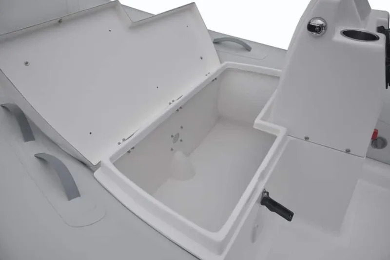 Slide: The Image of Open storage compartment in 2023 AB 12 vsx boat, showcasing interior space. - 6