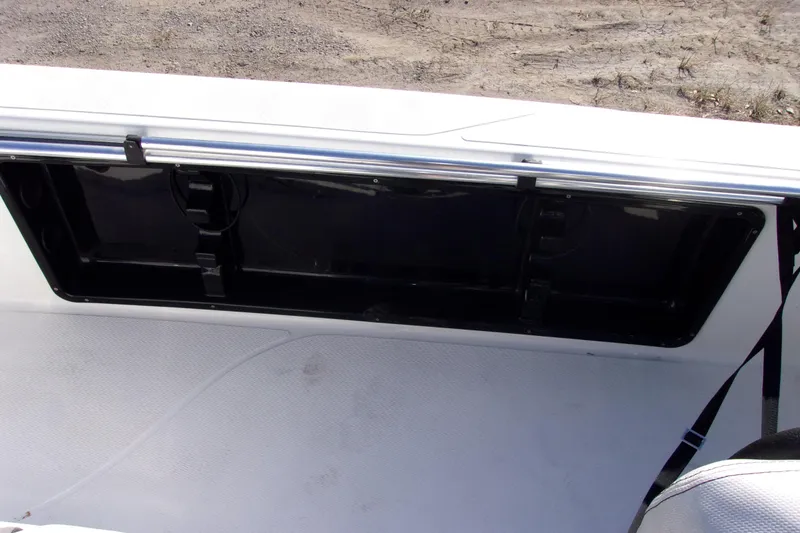 Slide: The Image of 2018 Blue Wave 2200 PureBay boat storage compartment, open and empty. - 13