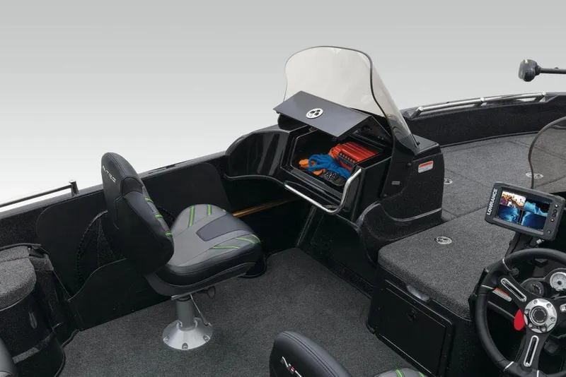 Slide: The Image of Storage compartment in 2020 Nitro ZV21 boat, featuring a spacious interior. - 21
