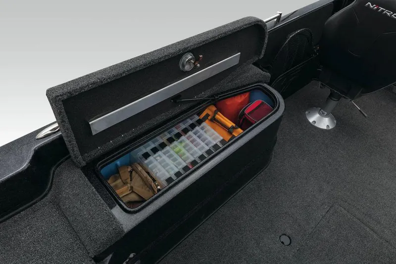 Slide: The Image of Open storage compartment in 2020 Nitro ZV21 boat. - 22