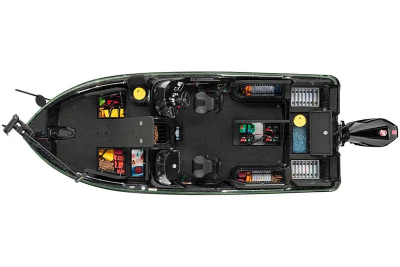 Slide: The Image of 2020 Nitro ZV21 boat with Mercury 15 Pro EFI outboard motor in showroom. - 5