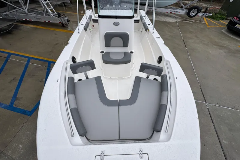 Slide: The Image of 2026 Sea Born LX21 Center Console boat with spacious seating and modern design. - 19