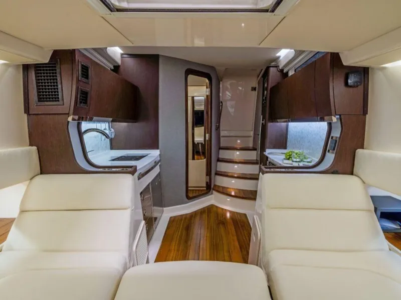 Slide: The Image of Luxurious interior of the 2026 Grady-White Canyon 456 yacht. - 18
