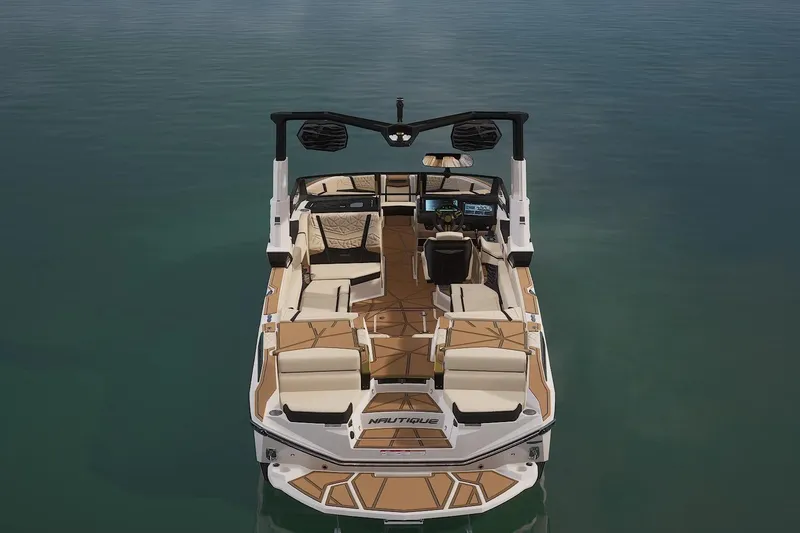 Slide: The Image of Luxurious interior of 2026 Nautique Super Air Nautique G25 Paragon boat. - 6