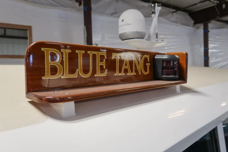Slide: The Image of 2007 Grand Banks 39 Eastbay SX boat with "Blue Tang" nameplate. - 44
