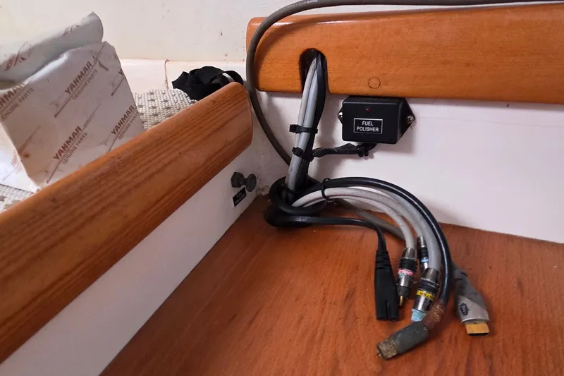 Slide: The Image of Boat interior wiring with fuel polisher switch, Leopard 47, 2004 model. - 65
