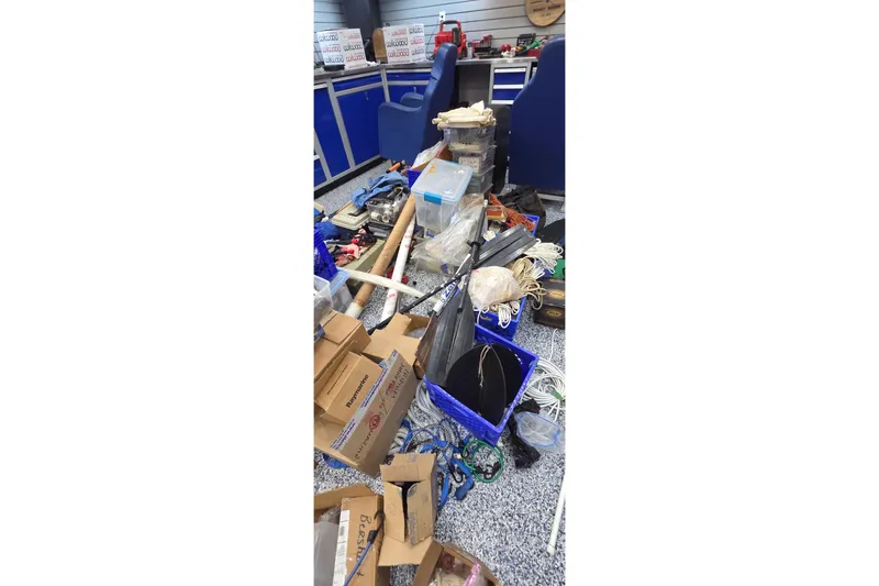 Slide: The Image of Messy workshop with tools and supplies, Leopard 47, 2004 model. - 91