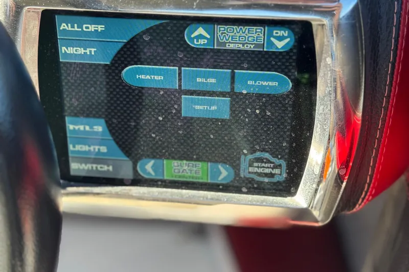 Slide: The Image of Touchscreen control panel of a 2012 Malibu Wakesetter 21 VLX boat. - 29