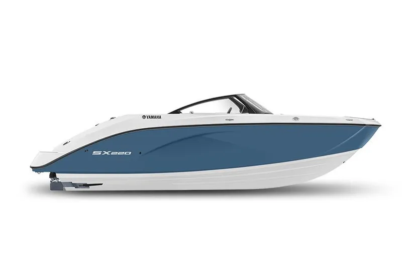 The Image of Manufacturer Provided Image: 2026 Yamaha Boats SX220, sleek blue and white design, side view. - 0