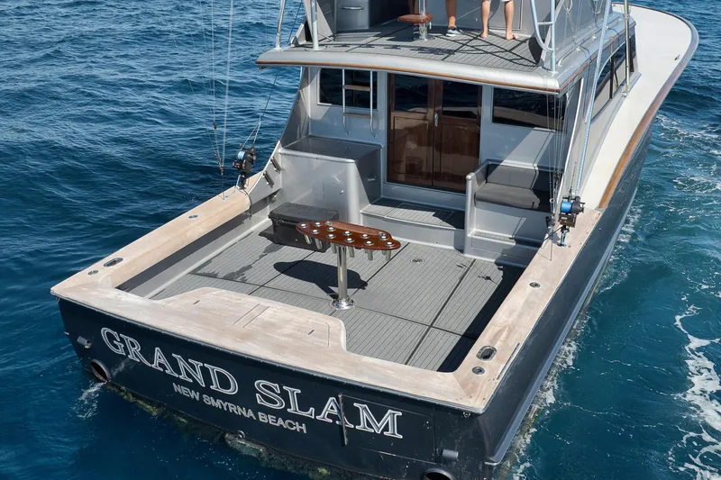 Slide: The Image of 2004 Guthrie 60 Custom Carolina boat "Grand Slam" on ocean, New Smyrna Beach. - 57